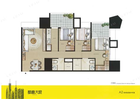 都廳大院格局圖|【都廳大院】開價73~83萬/坪，格局規劃2~4房